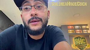 She sucks my huge cock and swallows cum!