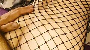 i used her rough in stockings, stretching every hole, milf with natural tits.