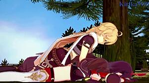 amber and fischl, wanna see intense sex with amy and aether in genshin impact hentai?