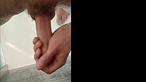 hey, i'm showering my dick with this muscular blonde bodybuilder, her blue eyes watching