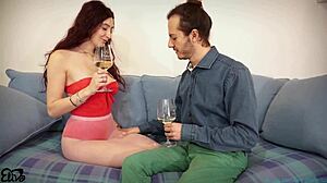 Boyfriend ignores me so I call lover for couch fuck!