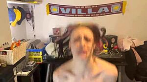 Petite Goth Rokky Horror Wets Herself, Sits in Pee, and Sucks Cock