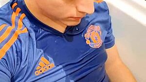 Cute French boy pisses and cums on face! 😲