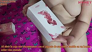 Submissive Slave Licks and Sucks Her Holes and Nipples with Huge Scioness Toy from Honey Play Box! Get 20% Off with Code SADO!