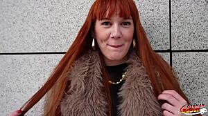 yo, check soley summer, skinny redhead, in her first sloppy casting?