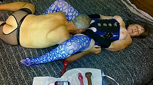 Granny Carmen and Blue Angel in Wild Double Play