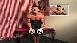 18 Yr Old Reese Rideout Strips and Works Out Hard