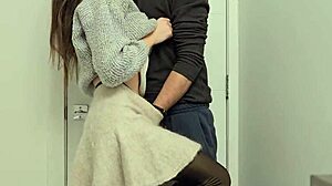 Petite girl moans in toilet