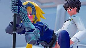 jeanne darc creampie in wild hentai sex!