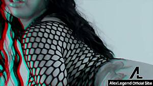 Wow, Busty Latina Lily Lane in Fishnets Fucks Alex Legend!