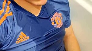 Cute French boy pisses and cums on face! 😲