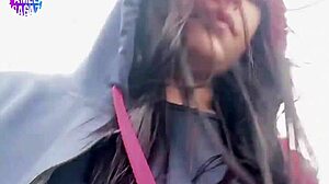 Big Tits Babe Flashing Ass in Doggystyle on Beach in Front of Everyone