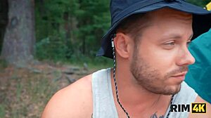 two girls rim and lick shy russian teen ass outdoor