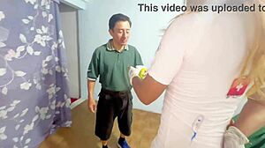 Doctor with big tits is loved by her patients husband fucked without control