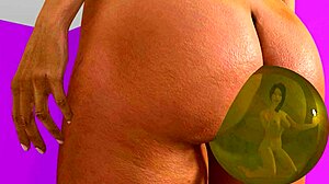 Helga bubbles Ava with farts in bondage