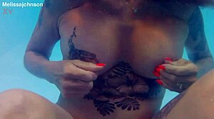 is melissa the mermaid in the pool?