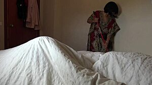 Hotel maid shocked as I flash my big black French cock for a handjob.