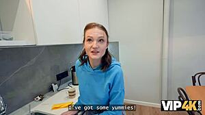 Russian College Slut Tries First Anal for Apartment Deal