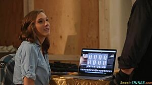 in this fantasy, a sexy teen 18+ model screws the photographer in roleplay.