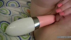 Wow, cute Lila Rose drills her pussy with a wild toy!