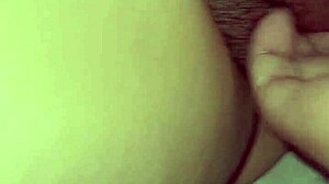 Chubby Asian amateur fingers her tight wet pussy in homemade clip