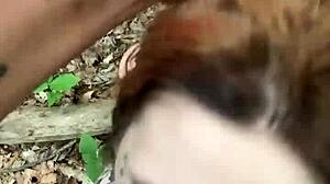 we got caught in the forest as she begged passionately