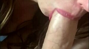 Wife Gives POV BLOWJOB to HUGE WHITE COCK