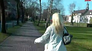 German Blonde Teen Stripped Naked In Public, Big Tits And Ass On Display