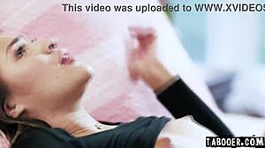 Gizelle Blanco spies on Maya Woulfe and Hazel Moore, watching their intimate room play