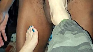 hey, watch busty Alegra work BBC with mouth and feet while hubby's away?