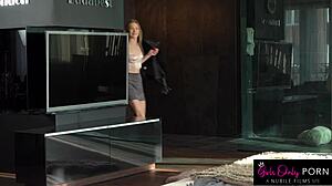 Horny European Roommate Teases with Trimmed Pussy and Toys in Dorm S2 E7