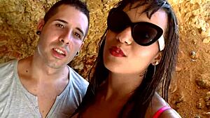 Latina milf takes hard pounding in outdoor doggystyle action by the fence.