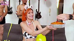 Holy crap! My first birthday gangbang was absolutely insane with cum everywhere!