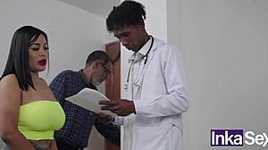 curvy peruvian latina cheats on husband with dark-skinned gynecologist