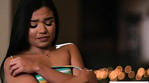 Petite Stepsister Takes Control with Sexy Striptease Now!