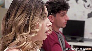 Busty Blonde Teacher Seduces Students For Threesome Dick Sucking