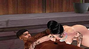 Girl blowing off Merxyrs on IMVU