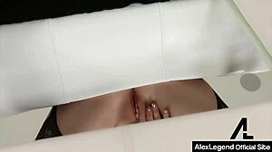 penny pax gets on all fours to fuck, showing off her pussy and redhead charm!