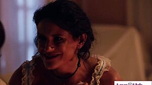 busty milf spirit craves lesbian pussy licking to break free. interracial old and young action heats up.