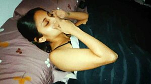Hey, my Latina amiga stayed over and cheated with a quick cumshot.