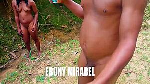 latina bbw bent over for monster cock blowjob in public outdoor quickie reality