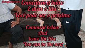 husband finishes alone while wife takes huge thick cock from real amateur stud