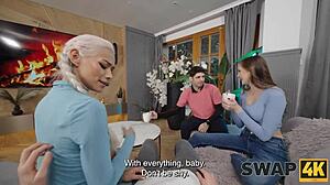 Swap4k带来狂野乐趣，我们勾引女孩并羞辱她们的男友在激情群交中