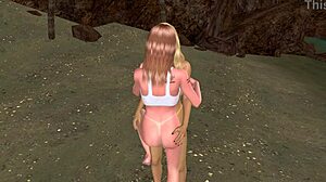 beach tease with futa and babe outdoors