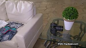 Amateur Striptease In High Heels And Fishnets For Hardcore Cock Ride