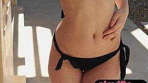 Petite Czech Beauty Strips Naked Outdoors! Flaunts Curvy Body for All to See!