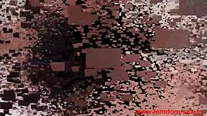 Femdom domination unfolds in intense bound session with hardcore control