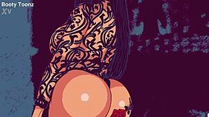 Ebony Moriah Bounces Big Butt