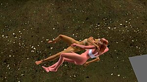 beach tease with futa and babe outdoors