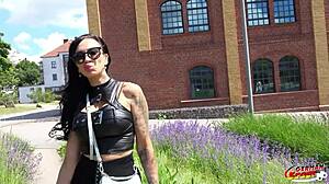 german scout picks up evi sky for rough casting fuck